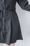 Shirt Dress 修飾線條剪裁修腰A形連身裙/ DS1003