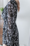 Alice Floral Dress 水彩印花疊V領雪紡層次連身裙/ DS1002 (pre-order white)