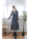 Alice Floral Dress 水彩印花疊V領雪紡層次連身裙/ DS1002 (pre-order white)
