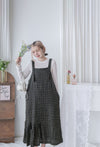 Tweed Vest Dress 十字線棉布寬鬆魚尾吊帶裙/ DS1001 (pre-order white)