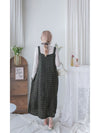 Tweed Vest Dress 十字線棉布寬鬆魚尾吊帶裙/ DS1001 (pre-order white)