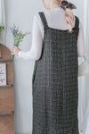 Tweed Vest Dress 十字線棉布寬鬆魚尾吊帶裙/ DS1001 (pre-order white)