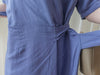 (超靚紫藍色) SlateBlue, Dress 紫藍內鈕扣包式裙擺寬鬆修身連身裙/ DS9640