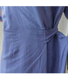 (超靚紫藍色) SlateBlue, Dress 紫藍內鈕扣包式裙擺寬鬆修身連身裙/ DS9640