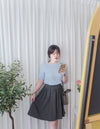 （超百搭顯瘦單品！) Flair, Skirt 長度剛好顯幼腰間皺皺修肚膝上裙/ SK8841