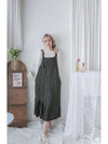Tweed Vest Dress 十字線棉布寬鬆魚尾吊帶裙/ DS1001 (pre-order white)