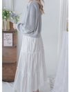Sweater Elegant OPS 假兩件衛衣X傘裙設計連身裙/ DS1006
