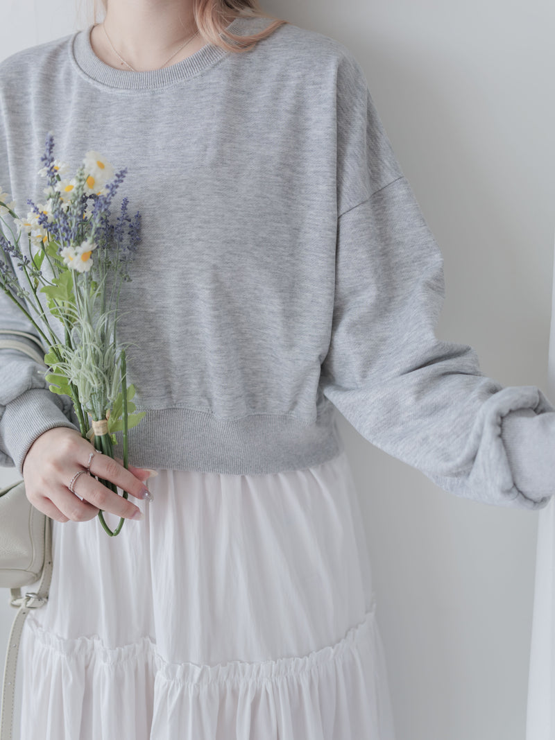 Sweater Elegant OPS 假兩件衛衣X傘裙設計連身裙/ DS1006