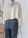 Crop Knit Top 短版斜肩設計吊帶針織/ TP9194