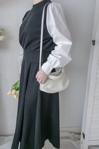 Spliced French Set 恤衫拼針織裙子兩件套/ DS1014