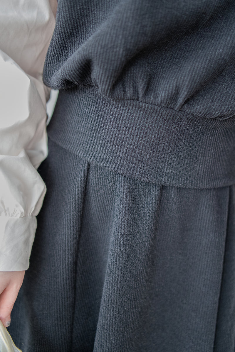 Spliced French Set 恤衫拼針織裙子兩件套/ DS1014