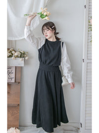 Spliced French Set 恤衫拼針織裙子兩件套/ DS1014