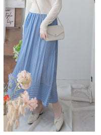 Stripe Dress 完美修肉直條紋口袋傘裙/ SK8912 (不設訂貨 售完即止）