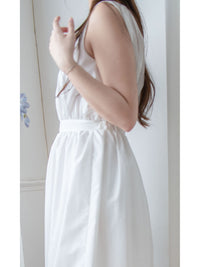 Square Collar Vest Dress 方領口單排鈕扣設計背心連身裙/ DS1012