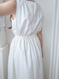 Square Collar Vest Dress 方領口單排鈕扣設計背心連身裙/ DS1012