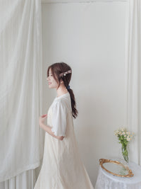 （高質布料款式) 通花菱格PATTERN精緻肩帶傘魚尾吊帶裙/ DS9656