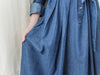 ! 熱賣款式 限量現貨 ✨(有口袋) Denim Pleated Dress 牛仔布隨性口袋前腰下車褶連身裙/ DS9661