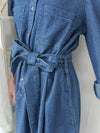 ! 熱賣款式 限量現貨 ✨(有口袋) Denim Pleated Dress 牛仔布隨性口袋前腰下車褶連身裙/ DS9661