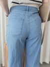 （全彈性 超超超輕～）LightBlue Jeans 全彈性闊直腳顯瘦百搭牛仔褲/ PT8434