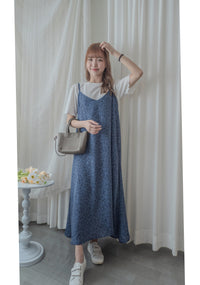 （限量現貨) Dot Marble, Dress 午夜藍雲石飄逸背心裙/ DS9647
