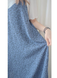 （限量現貨) Dot Marble, Dress 午夜藍雲石飄逸背心裙/ DS9647