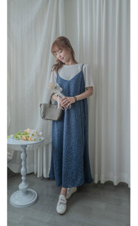 （限量現貨) Dot Marble, Dress 午夜藍雲石飄逸背心裙/ DS9647