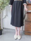 [限量現貨回歸]  French Collar Dress 黑白翻領設計中袖彈性連身裙/ DS9663