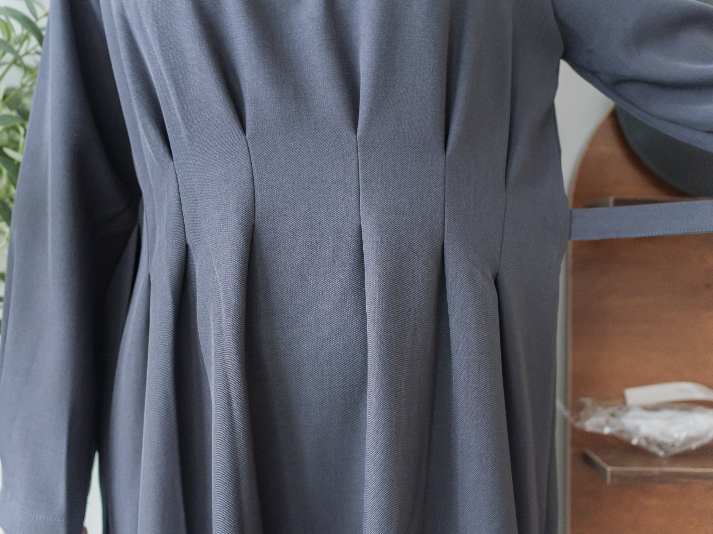 【現貨限量回歸 beige ONLY】Pleated Waist Dress 腰間車褶極顯瘦連身裙/ DS9667
