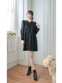 Ribbon Dress 蝴蝶綁帶設計隨性膝上連身裙/ DS1013