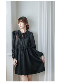 Ribbon Dress 蝴蝶綁帶設計隨性膝上連身裙/ DS1013