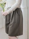Classic Stripe Skirt Pants 英倫直條紋後橡筋A字裙褲/ SK8910