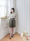 Classic Stripe Skirt Pants 英倫直條紋後橡筋A字裙褲/ SK8910