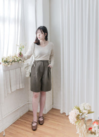 Classic Stripe Skirt Pants 英倫直條紋後橡筋A字裙褲/ SK8910