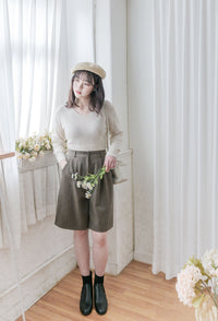 Classic Stripe Skirt Pants 英倫直條紋後橡筋A字裙褲/ SK8910
