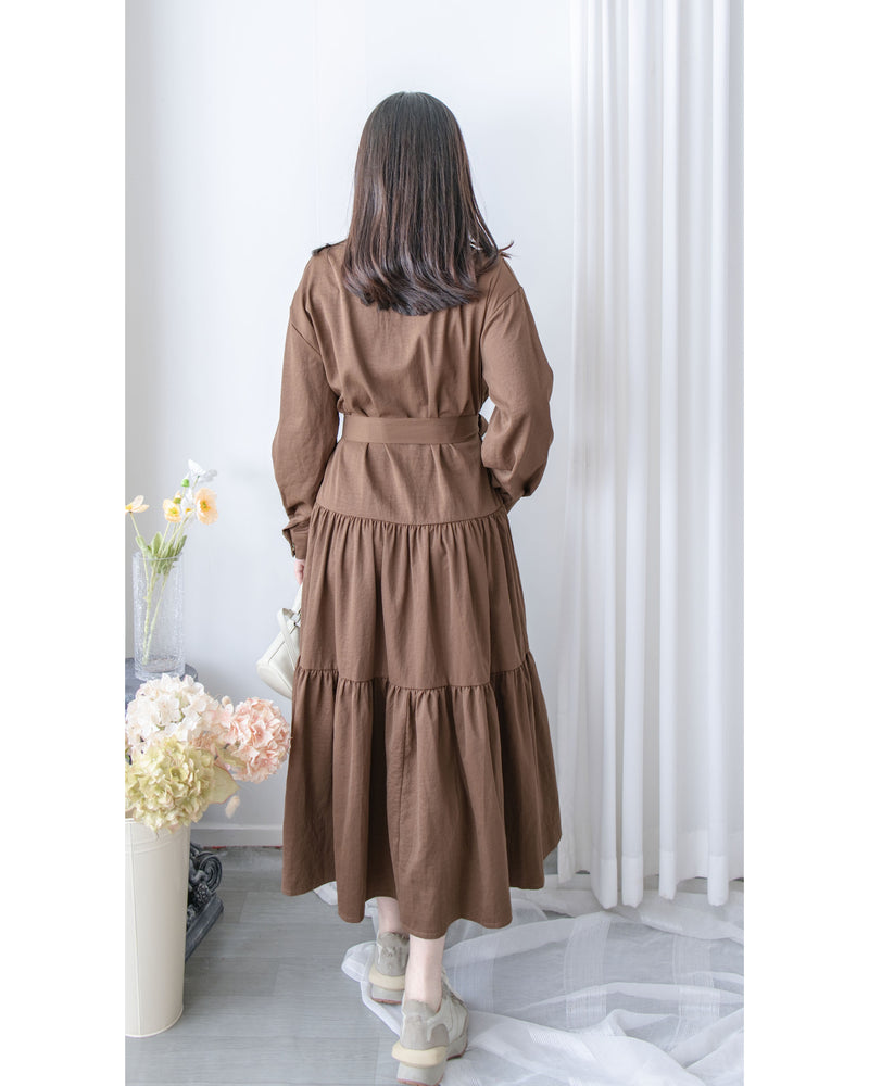 Charlotte Dress 一物兩用可綁腰口袋恤衫裙/ DS1019 (pre-order 11月24截單)