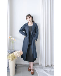 Trench Coat Dress 彈性束腰顯鎖骨風衣或連身裙/ DS1023 (pre-order navy 11月24截單)