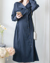 Trench Coat Dress 彈性束腰顯鎖骨風衣或連身裙/ DS1023 (pre-order navy 11月24截單)