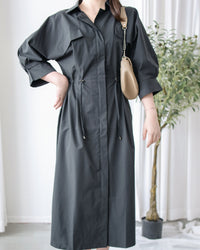 Zipping Dress 無肩線全拉鍊束腰連身裙或外套/ DS1022