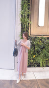 Wrap Vest Dress 彈性交叉領口不貼微修腰吊帶連身裙/ DS9676