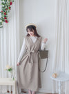 [限量現貨回歸]  Vest Belt Dress 防皺V領中間修飾線修腰背心裙/ DS9665