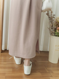 【現貨限量回歸 】Spliced Dress 拼接側開叉無領仿背心裙外穿連身裙/ DS9696