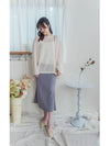 Long knit Top 左右開叉彈性薄線料顯瘦針織/ KT8177