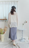 Long knit Top 左右開叉彈性薄線料顯瘦針織/ KT8177