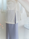 Long knit Top 左右開叉彈性薄線料顯瘦針織/ KT8177
