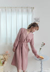 [限量現貨回歸]  Only Alice Dress 疊領日常優雅顯瘦弧腰線修腰連身裙/ DS9704