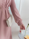 [限量現貨回歸]  Only Alice Dress 疊領日常優雅顯瘦弧腰線修腰連身裙/ DS9704