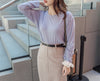 （附送腰帶) Belt Skirt 簡潔腰身偏厚棉後開叉直身裙/ SK8854