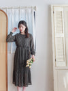 (限定熱賣重開❗) Rhombus Chiffon Dress 菱格雙百褶側束腰顯瘦連身裙/ DS9797 (pre-order 2月13日截單)