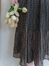 (限定熱賣重開❗) Rhombus Chiffon Dress 菱格雙百褶側束腰顯瘦連身裙/ DS9797 (pre-order 2月13日截單)