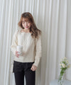 Square Collar Knit 立體鈕紋方領針織/ TP9107